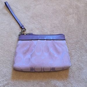 Purple Coach wristlet