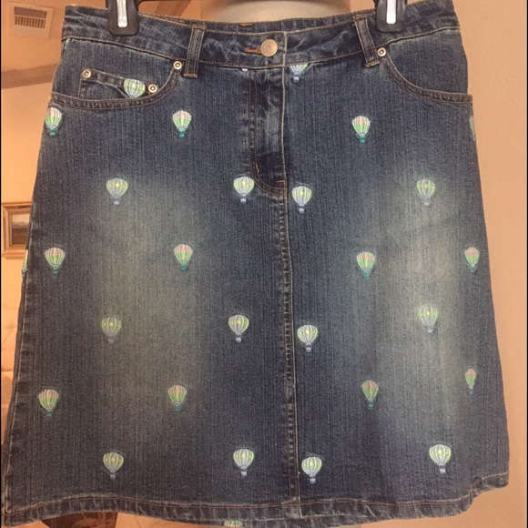 Lilly Pulitzer Dresses & Skirts - Lilly Pulitzer HotAir Balloon Denim Skirt!