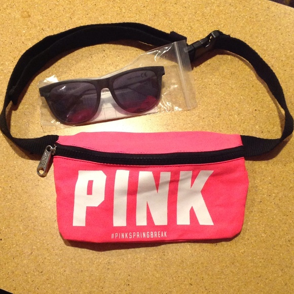 Victoria's Secret Pink Sunglasses & Bag Set NEW