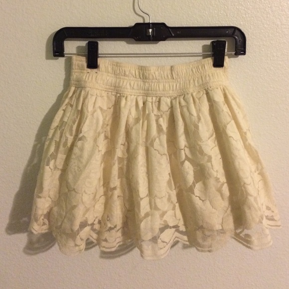 Hollister White Lace Skirt