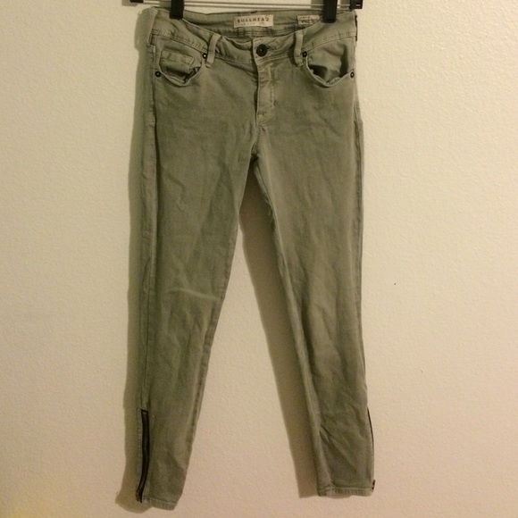 Olive Green Bullhead Denim jeans