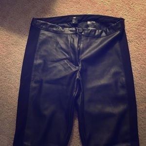 H&M faux leather pants