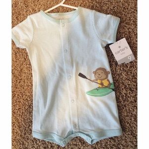 NWT CARTERS MONKEY ONESIE