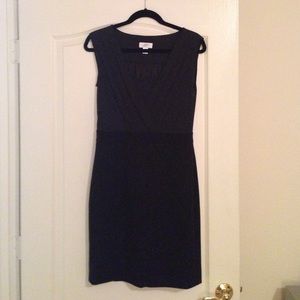 Navy and black pencil skirt dress