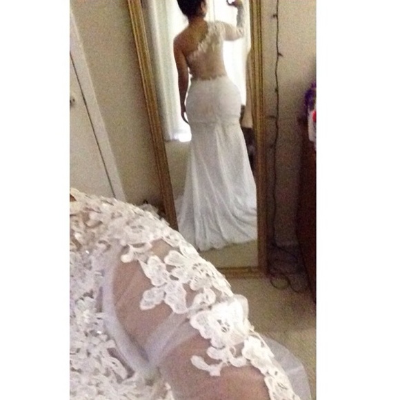 white Prom dress - Picture 2 of 4