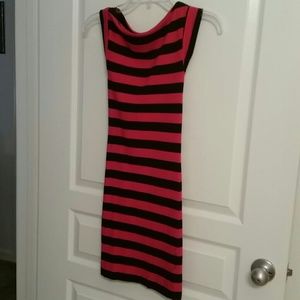 Stripped Body Con Dress