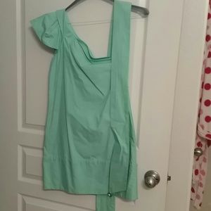 Mint One Shoulder Dress