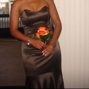 David's Bridal Satin 2 piece set