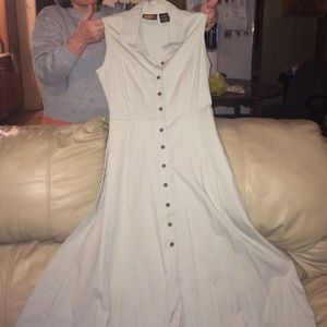 Button-up flare dress! Hardly worn! Super cute!