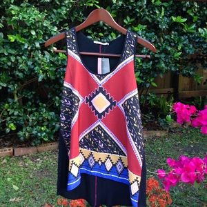 Anthropologie gorgeous print tank top  XS