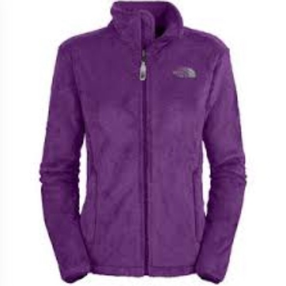Purple North Face zip up jacket with hood