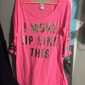 I woke up like this sleep shirt