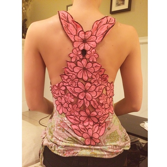 Free People Cut Out Flower Tank