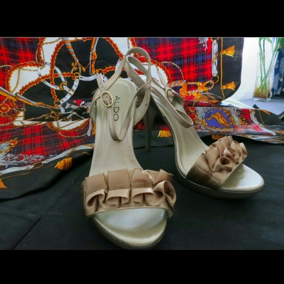 ALDO Gold Strappy Heels