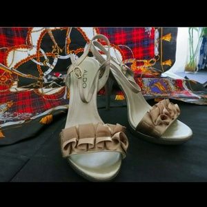 ALDO Gold Strappy Heels