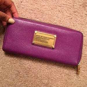 Marc Jacobs Purple Leather Wallet