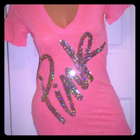 ISO PINK VICTORIA'S SECRET SEQUENCE SHIRT