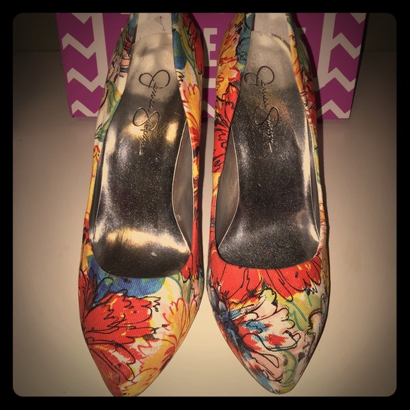Jessica Simpson Floral Heels
