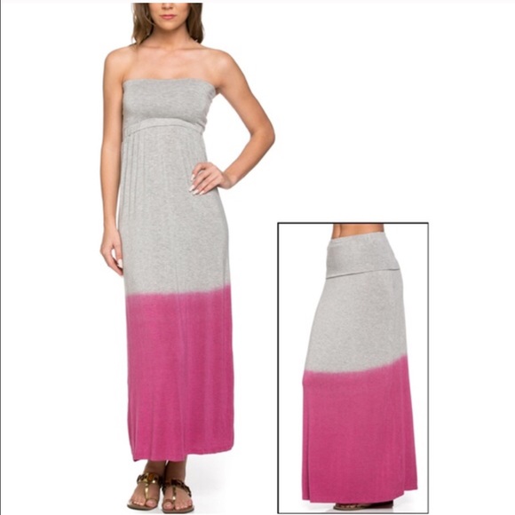 The CALYPSO 2 way maxi dress/skirt - FUSCHIA - Picture 2 of 2