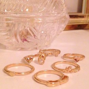 Ring/ midi ring/ knuckle rings Set