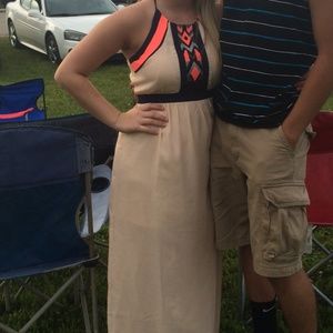 Maxi dress, peach colored