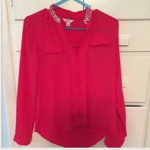 Hot Pink Candie's  linen shirt