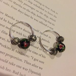 Beaded Hoop Earrings