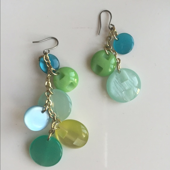 BOUGHT IN TOKYO Asymmetrical Turquoise Earrings