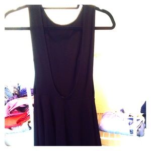 American apparel skater backless black dress