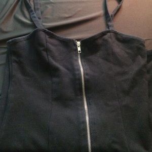 Dress with zipper down the front