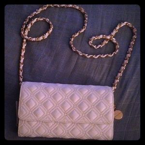 White & Gold Big Buddha Quilted Purse