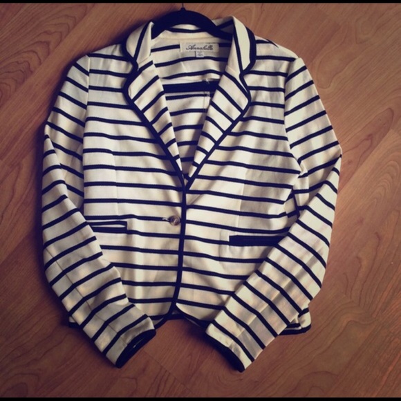 Black striped blazer