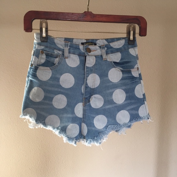 LF Pants - High Waisted Polkadot shorts