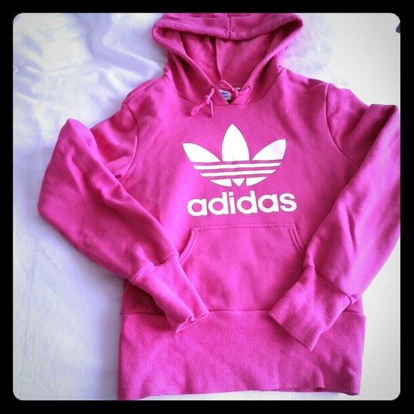 Pink Adidas hoodie size XS