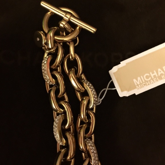 Michael Kors Chain link & pave stones necklace 18” - Picture 3 of 6