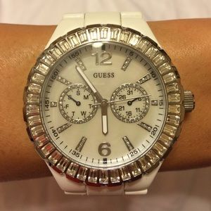 White Ceramic Guess Watch