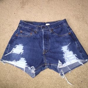 High waisted cutoff shorts