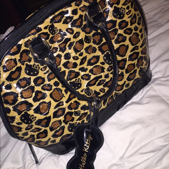Hello kitty cheetah print bag