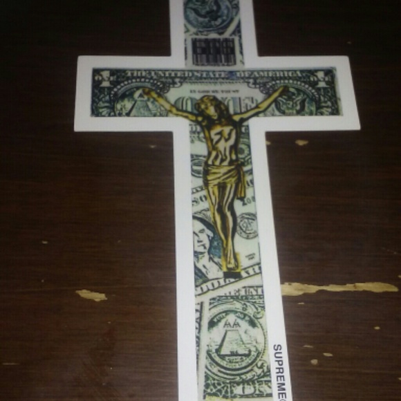 Supreme "jesus cross" sticker
