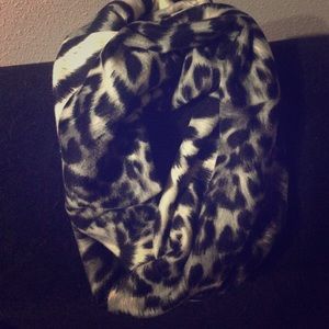 Leopard print infinity scarf
