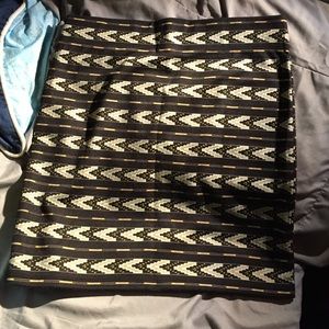 Pacsun nollie mint black & grey tribal skirt