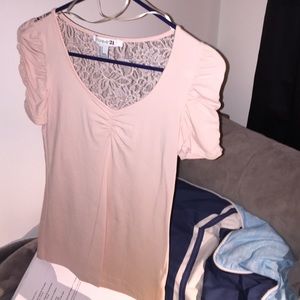 Light pink forever 21 lace back top