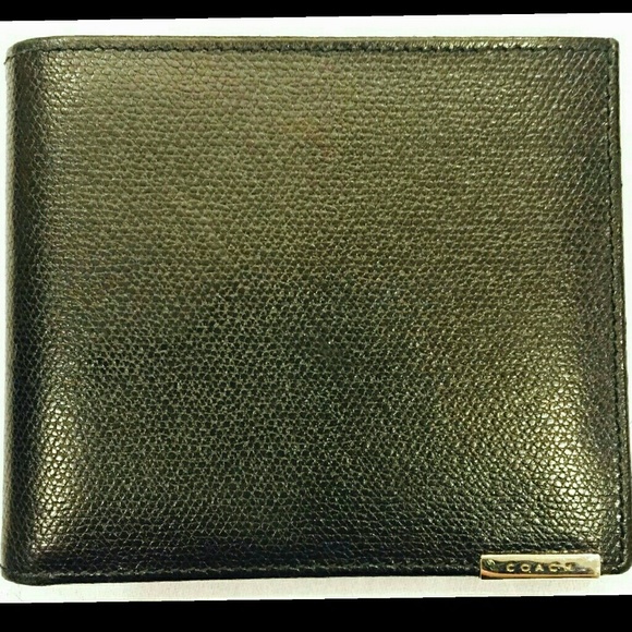 Coach Other - 💯 COACH: Black Pebble Grain Leather Wallet