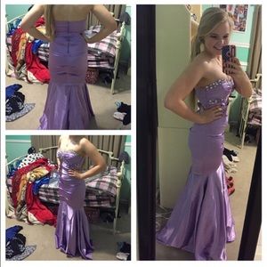 Purple mermaid Prom dress fits 2-4