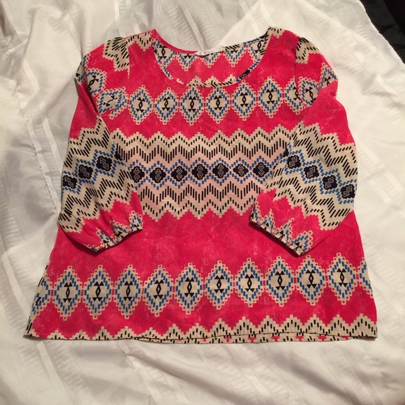 Hot pink blouse with decor