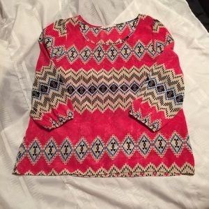 Hot pink blouse with decor