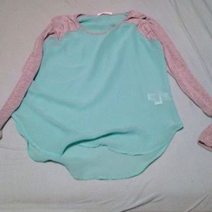 Long sleeve sheer top