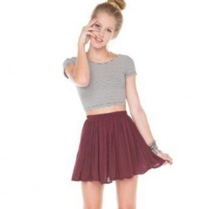 Burgundy brandy Melville skirt