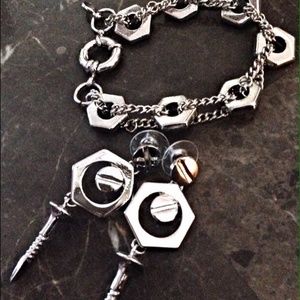 Earrings and bracelet