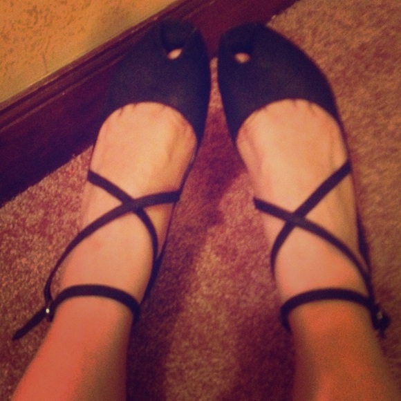 Heels in Charcoal Black and VS white thigh highs